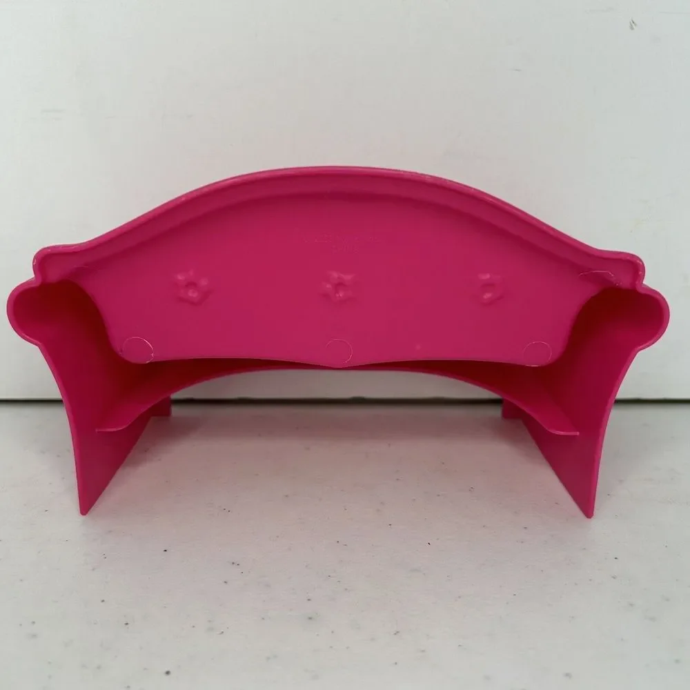 Lot Of 2009 Mattel Doll Furniture‎ Pink Couch And Blue Coffee Table